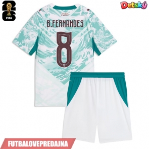 Lacne Dětský Futbalové dres Portugalsko Bruno Fernandes #8 MS 2026 Krátky Rukáv - Preč (+ trenírky)